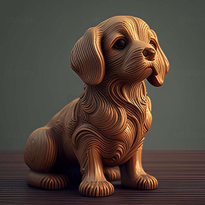 3D model Petit brabanson dog (STL)